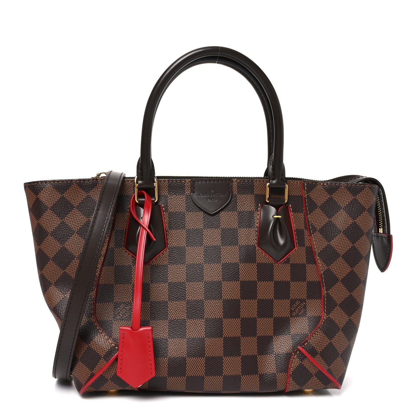 Damier Ebene Caissa Tote PM Cherry