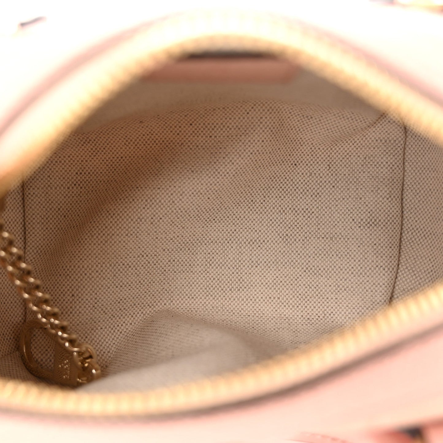 GG Supreme Monogram Textured Dollar Calfskin Web Super Mini Ophidia Top Handle Bowler Bag Rose Pink