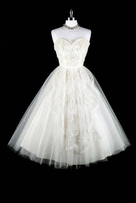 formaldressy--white exquisite lace tulle midi homecoming dress formal gown gh5588
