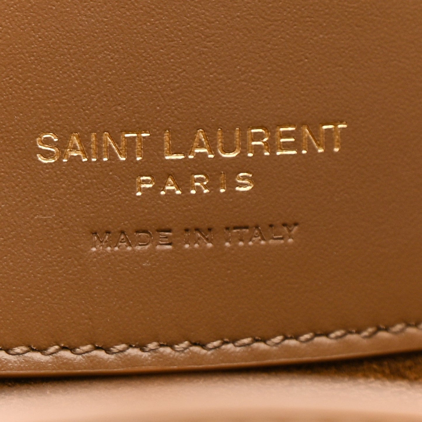 Shiny Calfskin Le 37 Small Bucket Bag Dark Cork