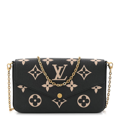 Empreinte Monogram Giant Felicie Pochette Black Beige