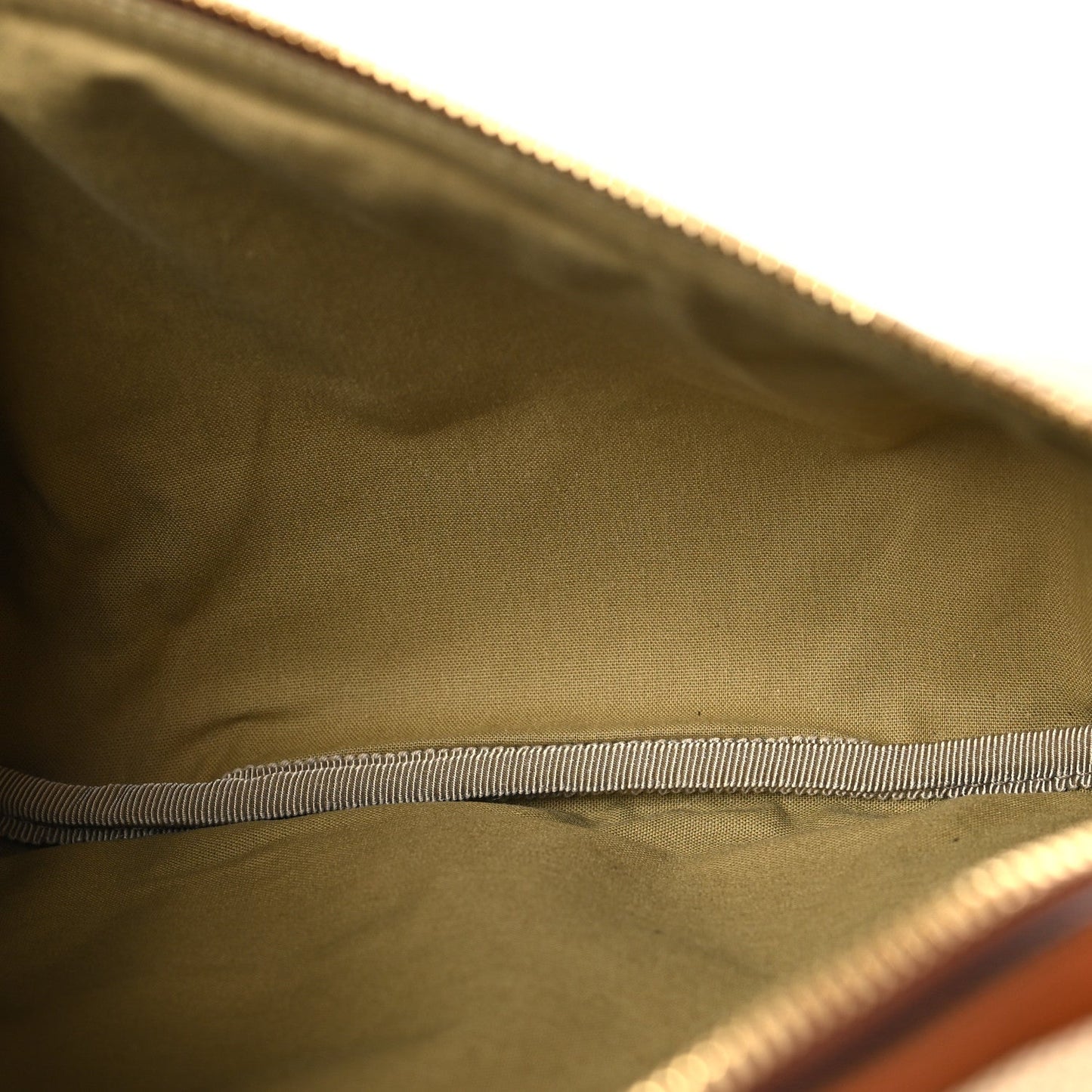 Vintage Canvas Web Belt Bag Sand Cuir