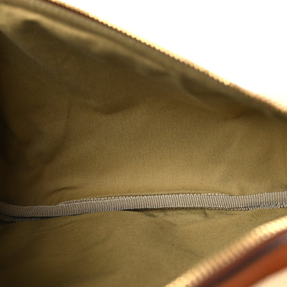 Vintage Canvas Web Belt Bag Sand Cuir