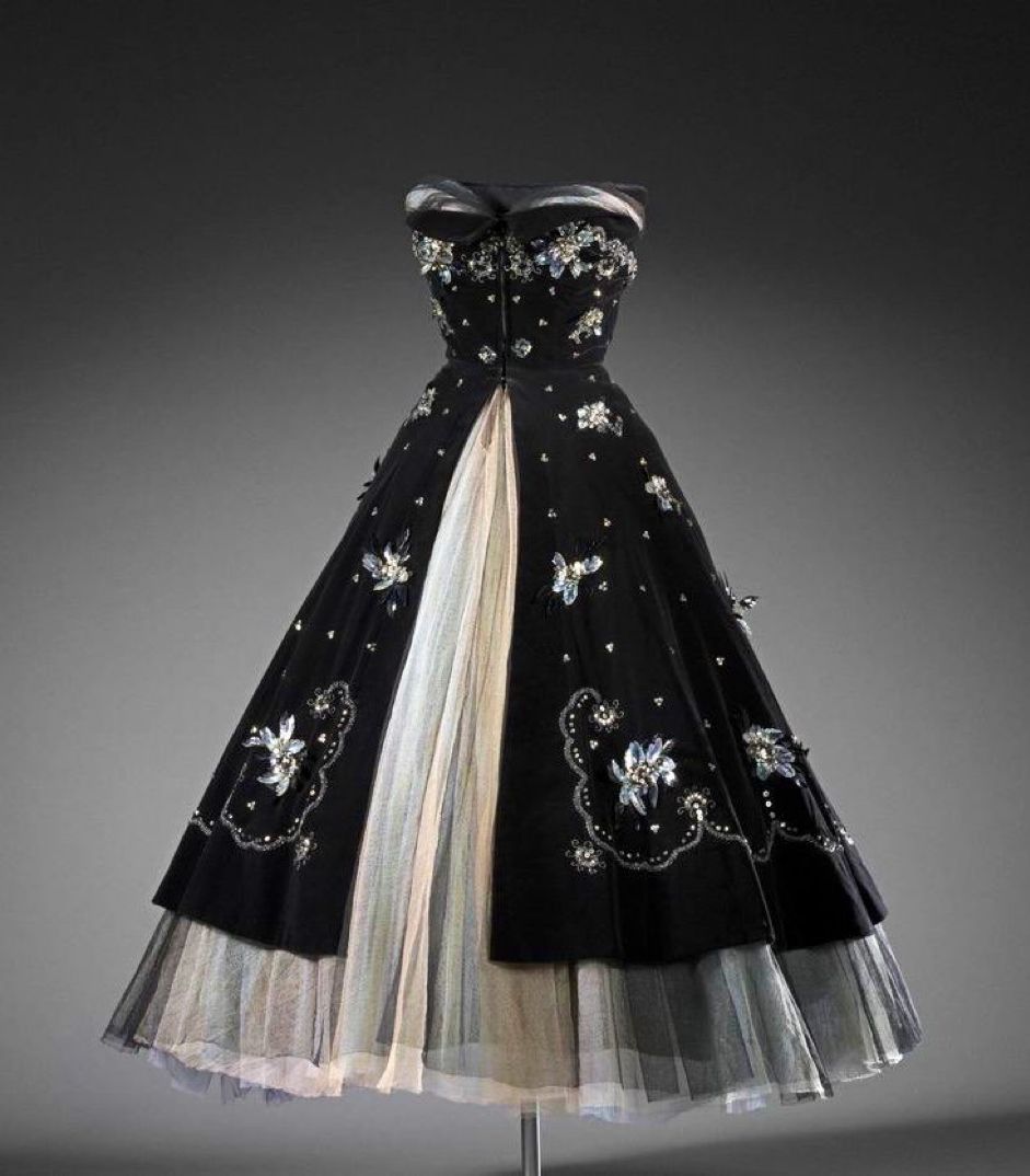 formaldressy--Black exquisite beaded short/mid-length tulle A-line birthday dress homecoming dress gh5575