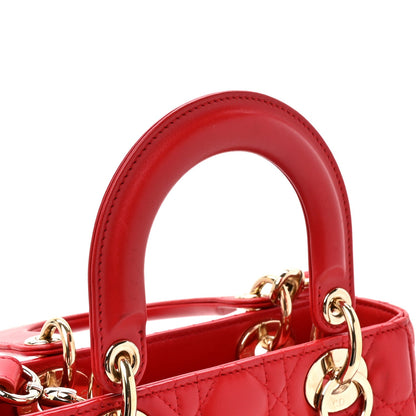 Lambskin Cannage Small My ABCDior Lady Dior Red