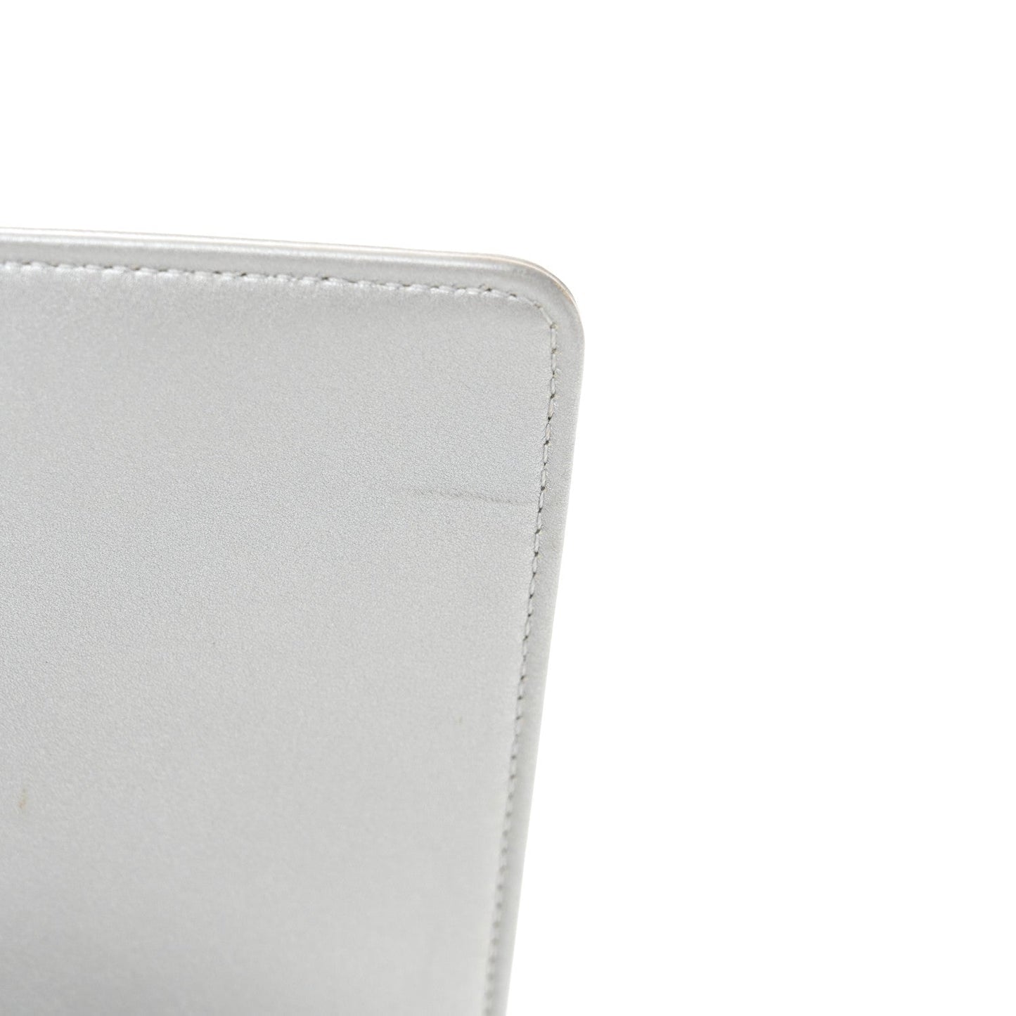 Metallic Calfskin Quilted New Medium Boy Flap Silver