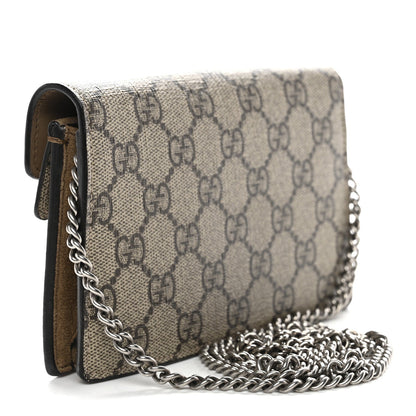 GG Supreme Monogram Super Mini Dionysus Shoulder Bag Taupe