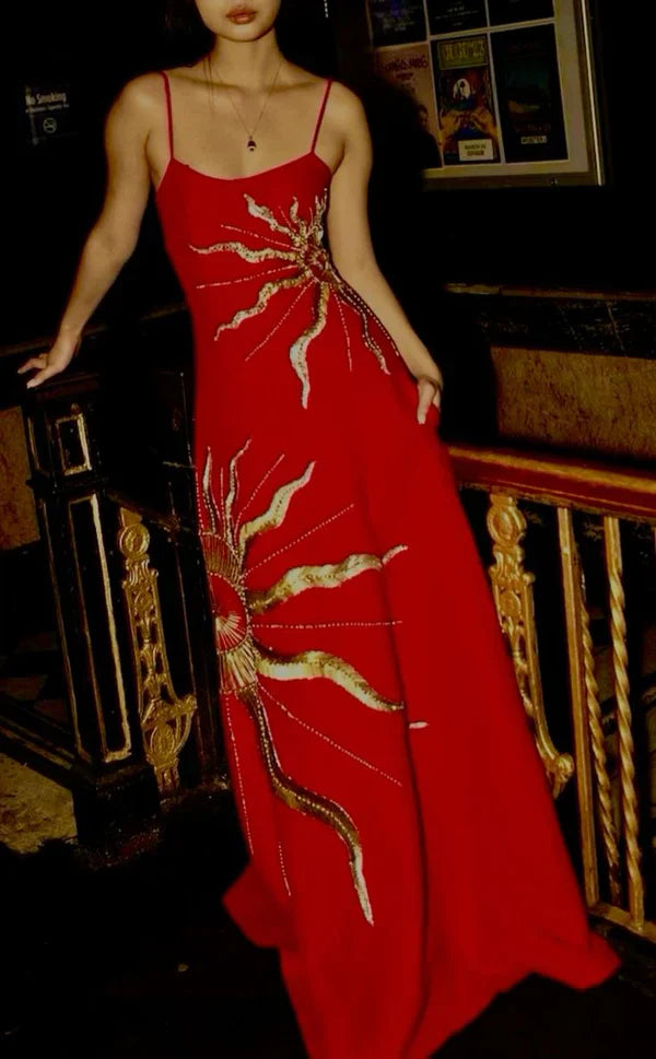 formaldressy--Red/Purple Vintage Elegant Long Satin Prom Dress gh5638