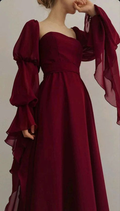 Beautiful Vintage Romantic A-line Blue Prom Dress Evening Dress    cg25819