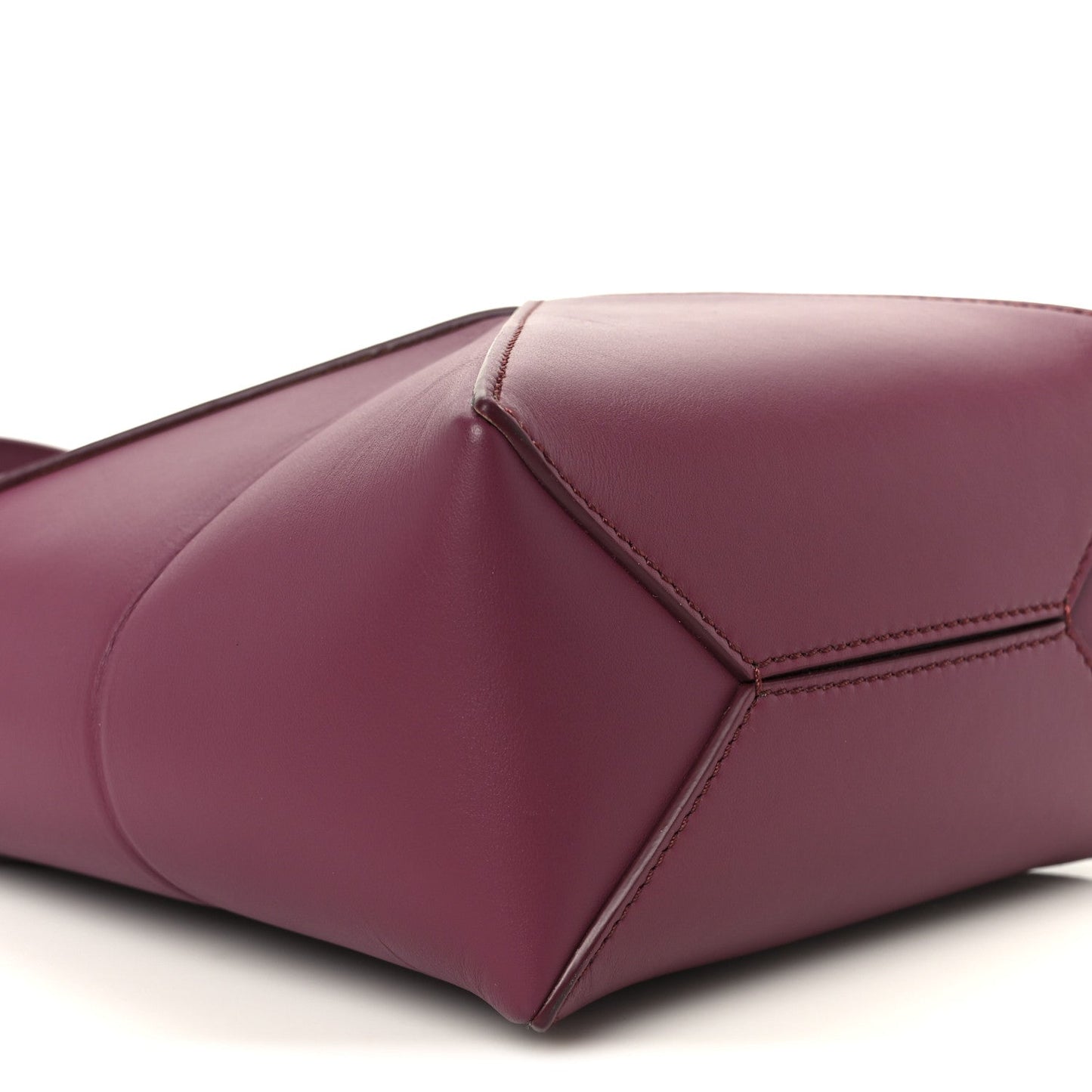 Shiny Calfskin Mini Puzzle Fold Tote Dark Burgundy