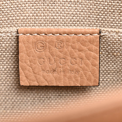 Dollar Calfskin Small Interlocking G Shoulder Bag Camelia