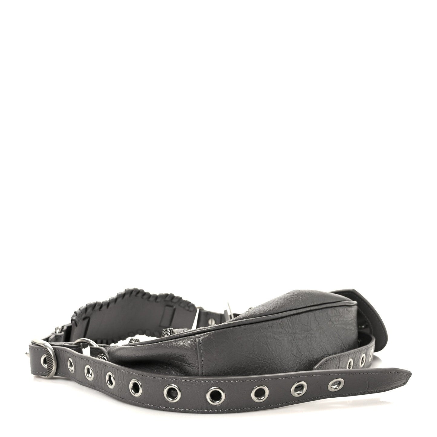 Agneau Arena Le Cagole Shoulder Bag XS Dark Grey