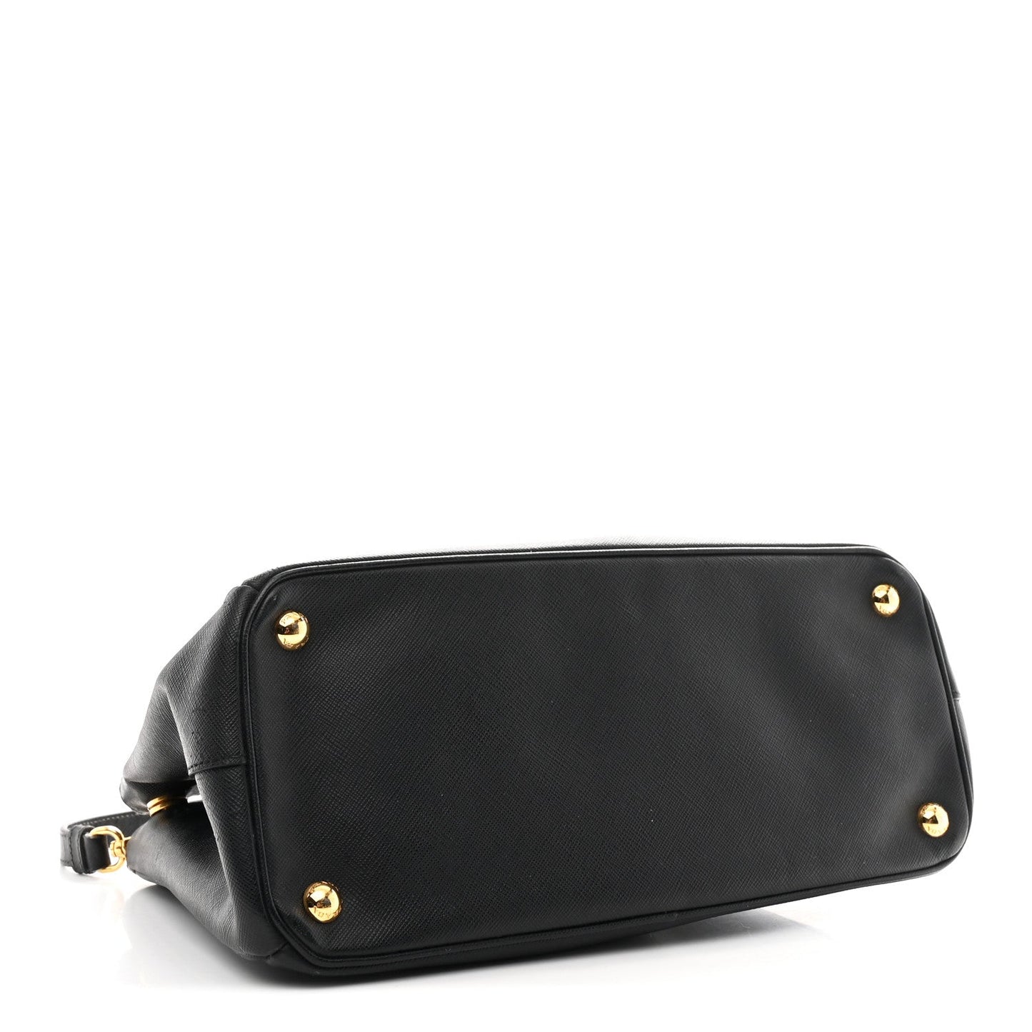 Saffiano Medium Galleria Double Zip Tote Black