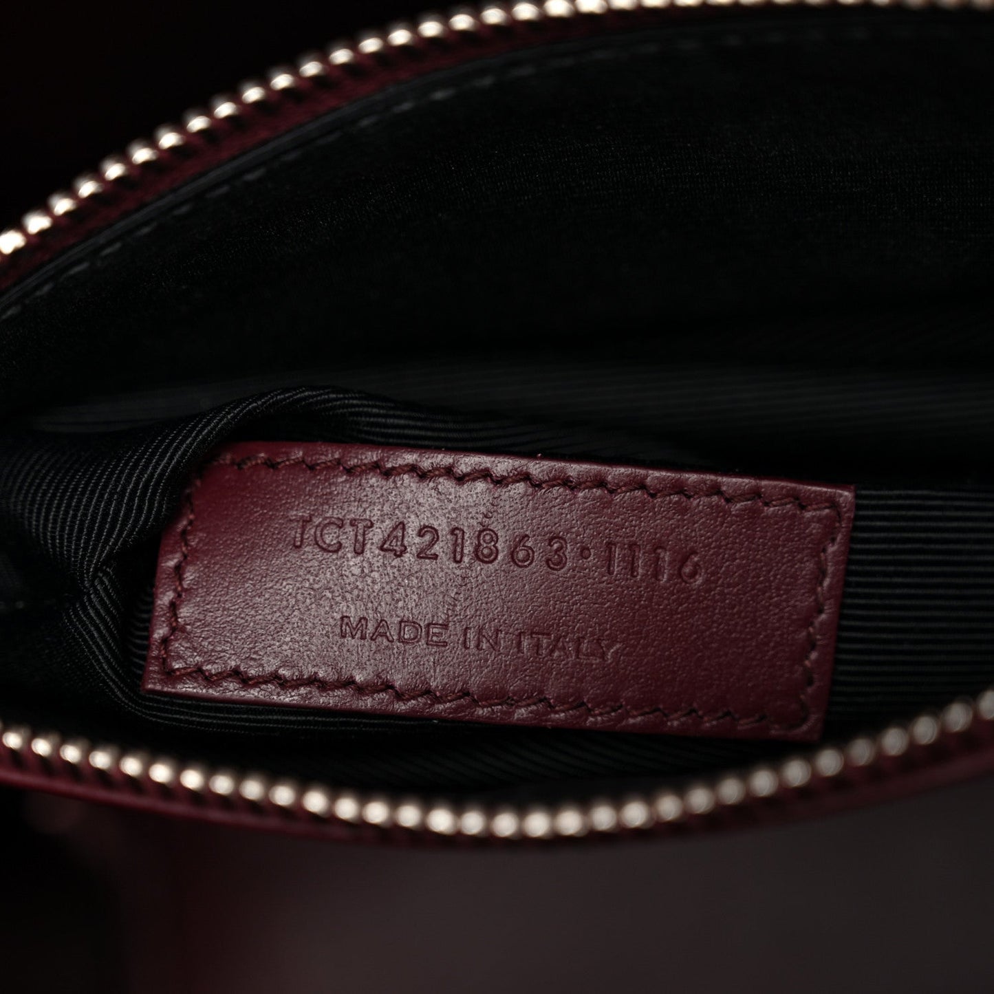 Calfskin Crocodile Embossed Baby Sac De Jour Bordeaux