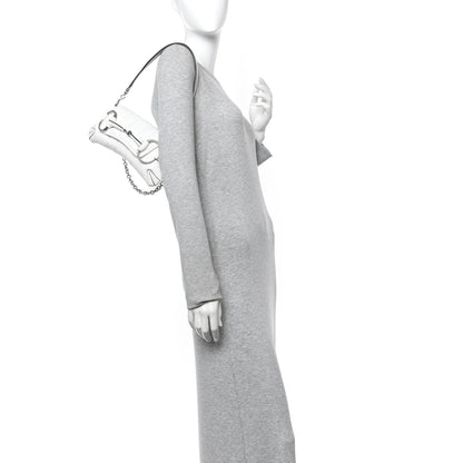 Nappa Vertical Matelasse Small Maxi Horsebit Chain Shoulder Bag Great White