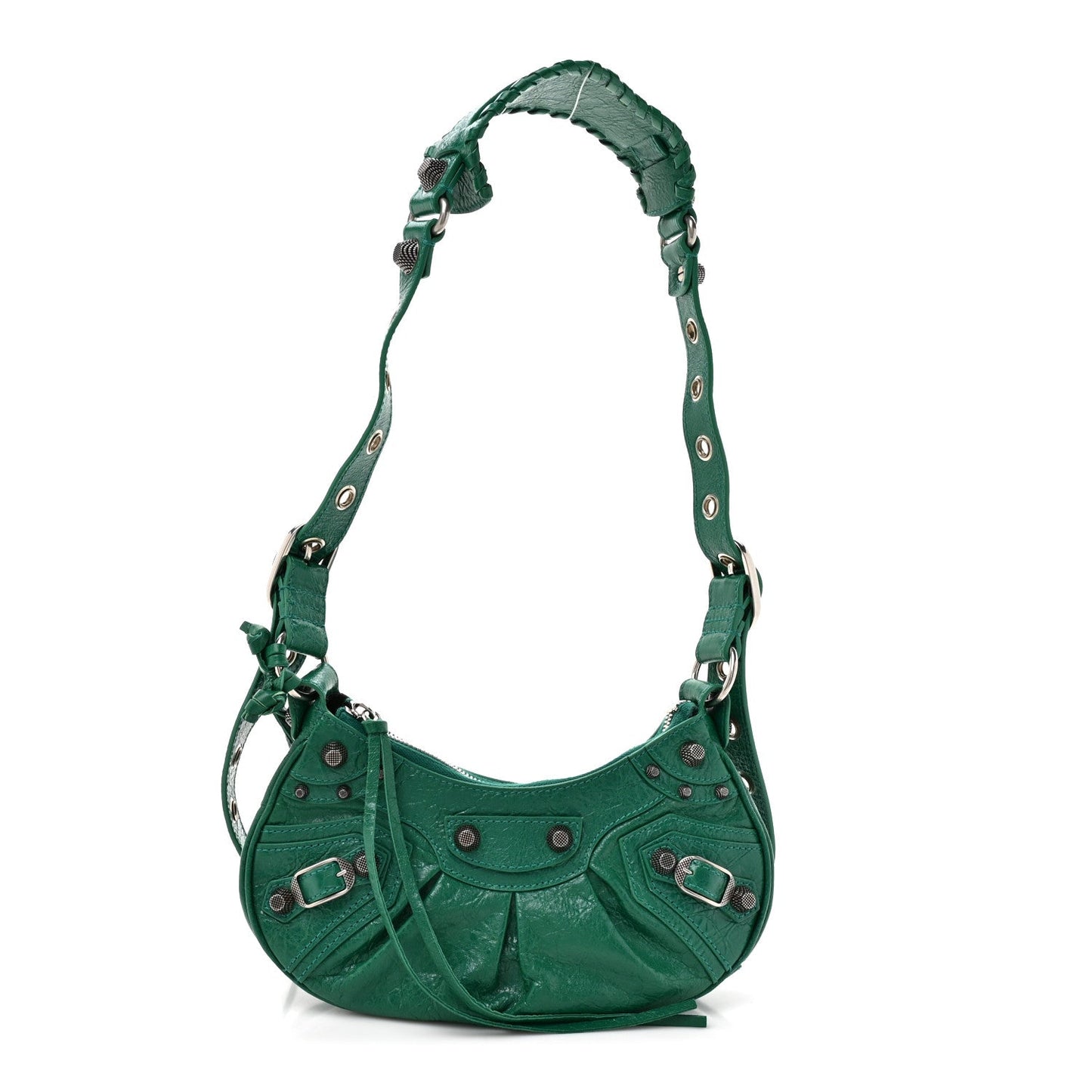 Agneau Arena Le Cagole Shoulder Bag XS Jade