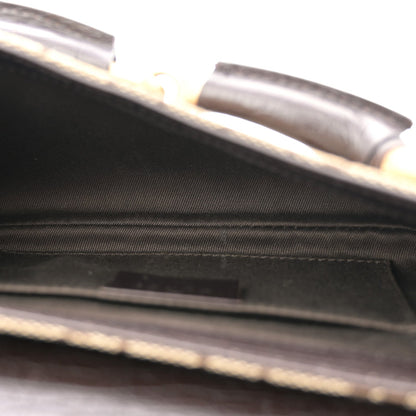 Monogram Horsebit Clutch Dark Brown