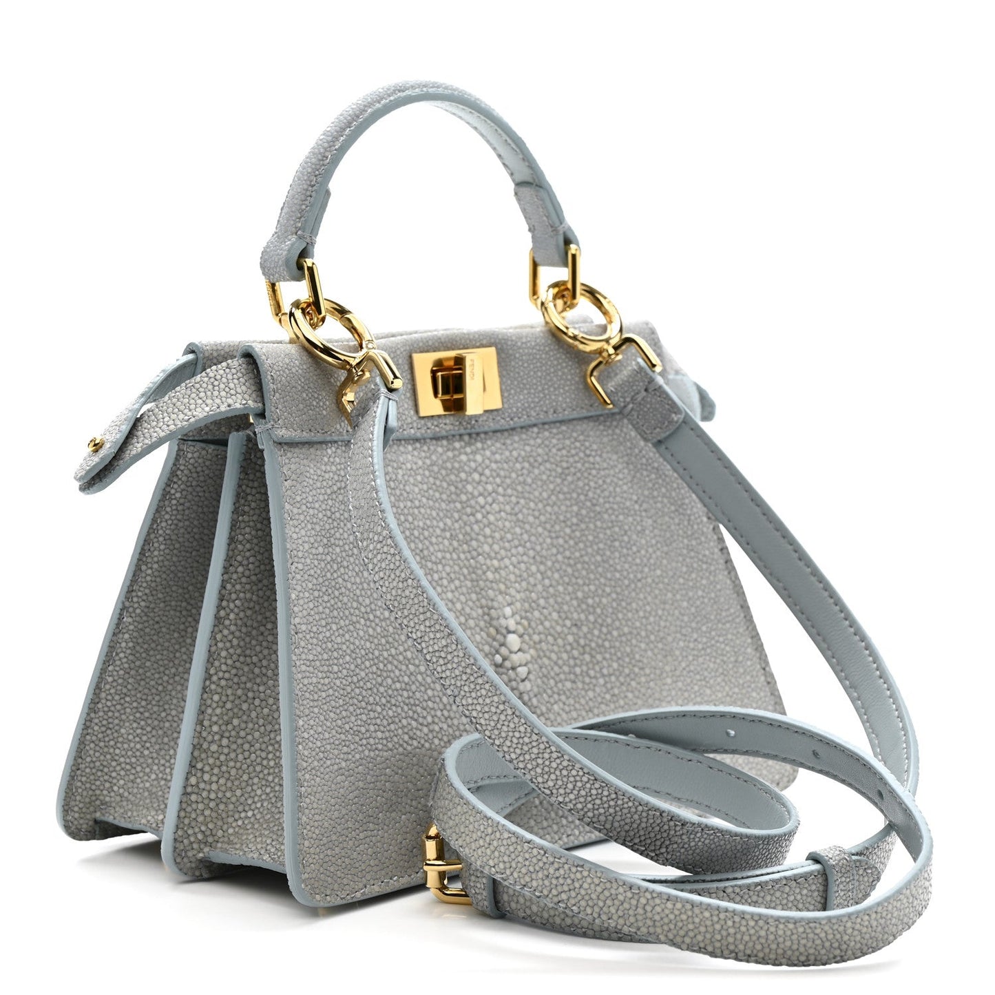 Stingray Shiny Nappa Petite Peekaboo I SEE U Satchel Anice