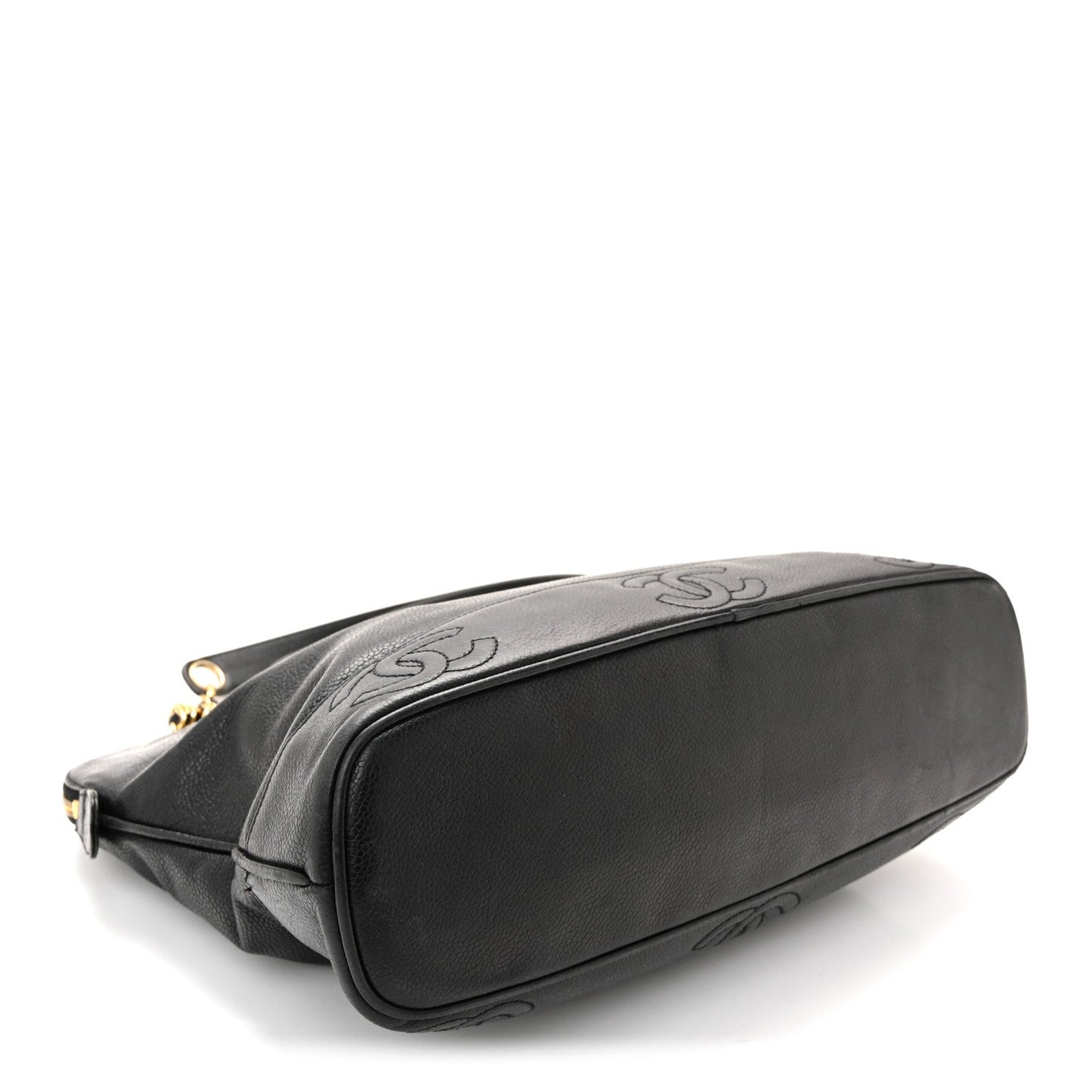 Caviar Triple CC Shoulder Bag Black
