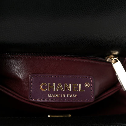 Caviar Quilted Extra Mini Coco Handle Flap Black