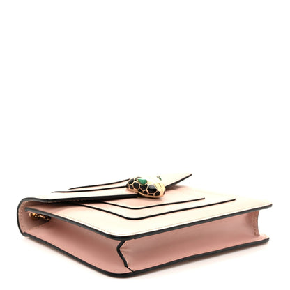 Calfskin Small Serpenti Forever Snake Strap Crossbody Bag Light Pink