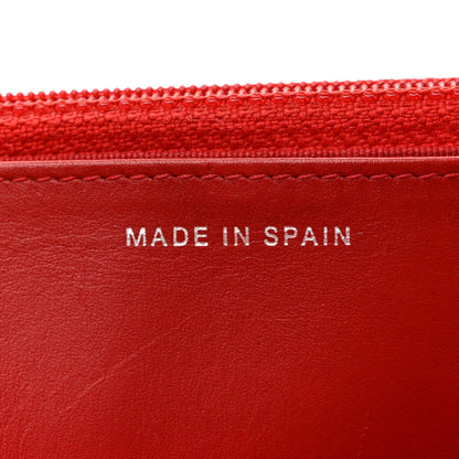 Caviar Quilted Wallet On Chain WOC Red