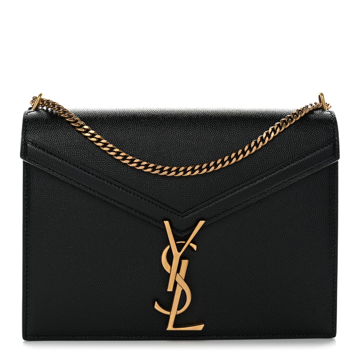 Grain De Poudre Monogram Cassandra Clasp Bag Black