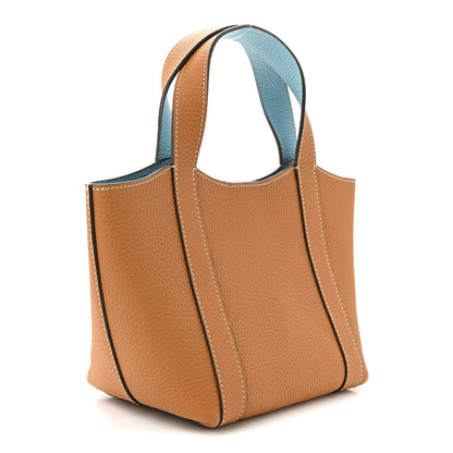 Taurillon Gex Duo Tote Bag BB Cannelle Azur