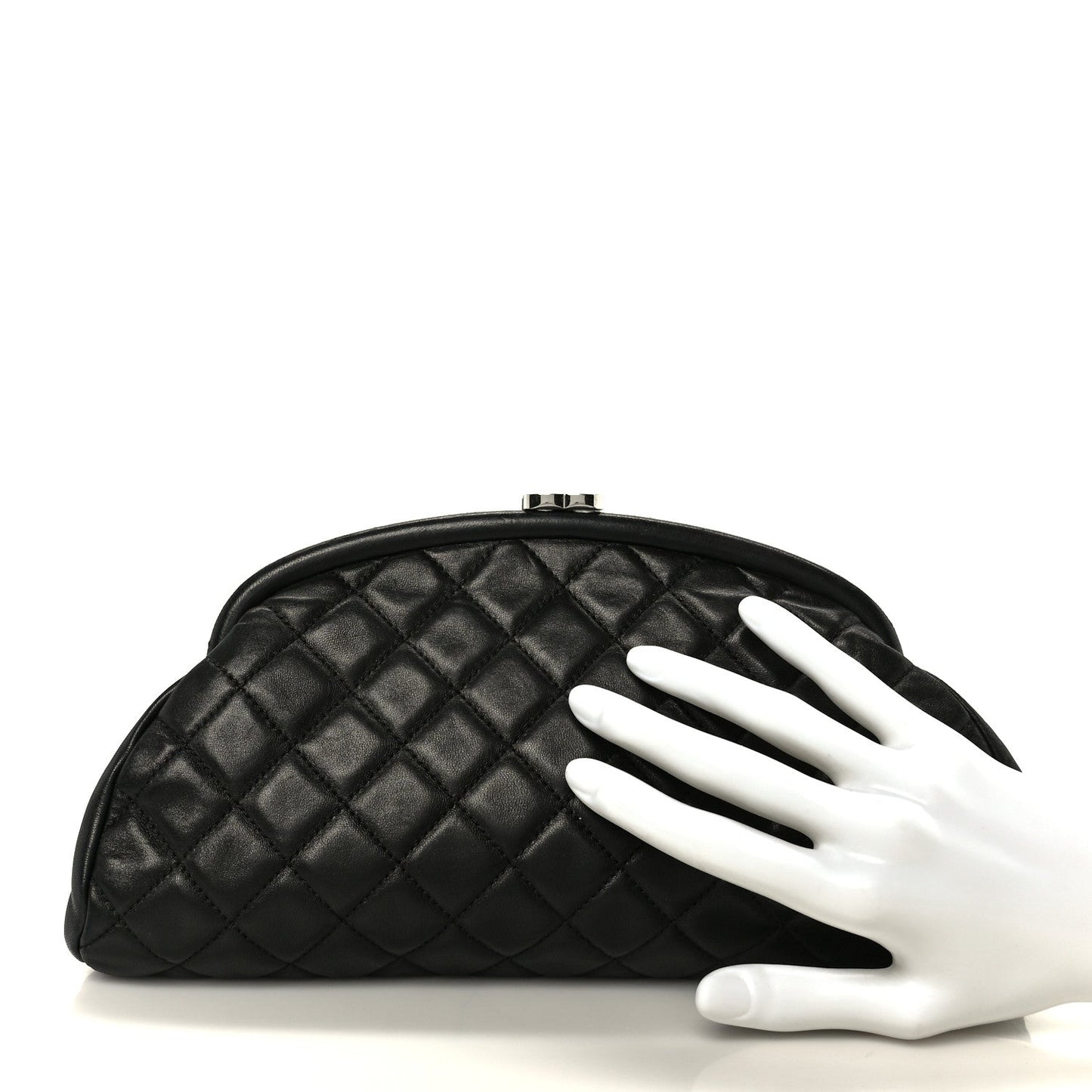 Lambskin Quilted Timeless Clutch Black