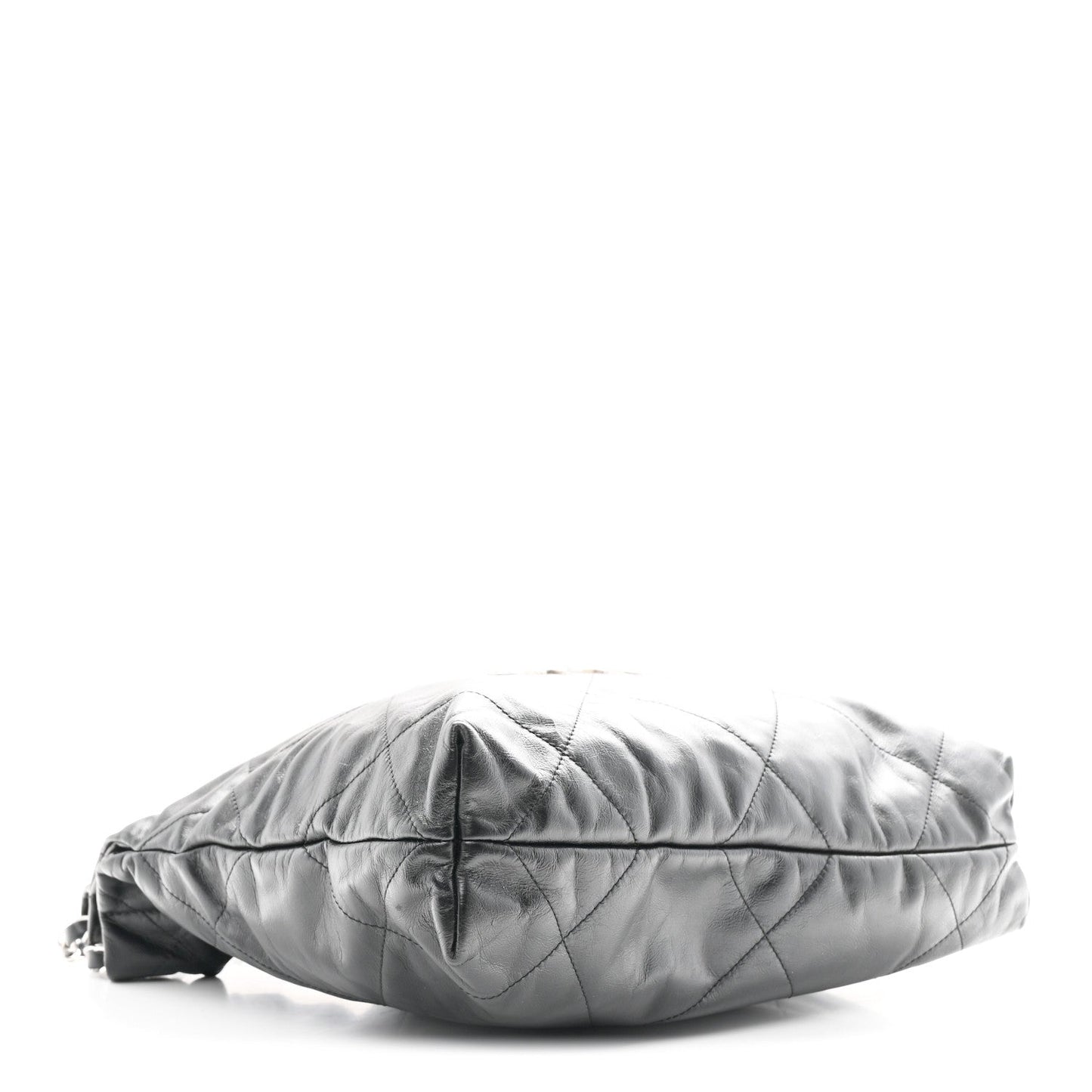 Shiny Calfskin Quilted Small Chanel 22 Black