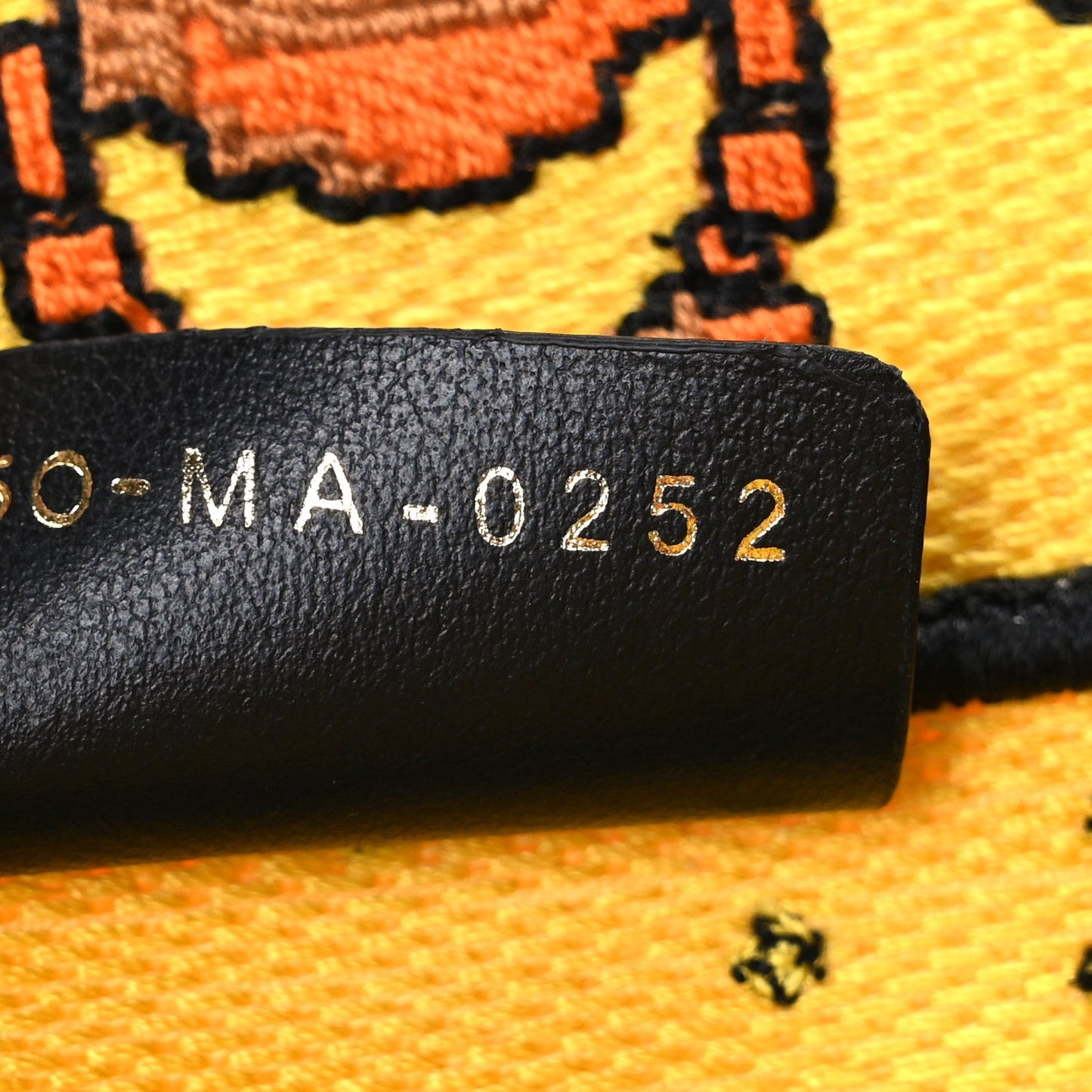 Canvas Embroidered Small Pixel Zodiac Book Tote Yellow Multicolor