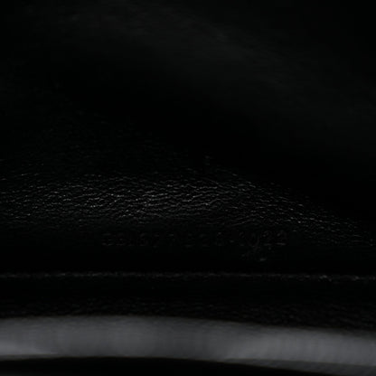 Grain De Poudre Matelasse Chevron Monogram Chain Wallet Black