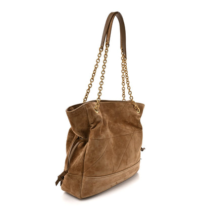 Suede Small Jamie Shopping Tote Golden Leaf