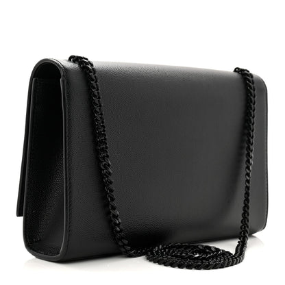 Grain De Poudre Medium Classic Monogram Monochrome Kate Satchel Black