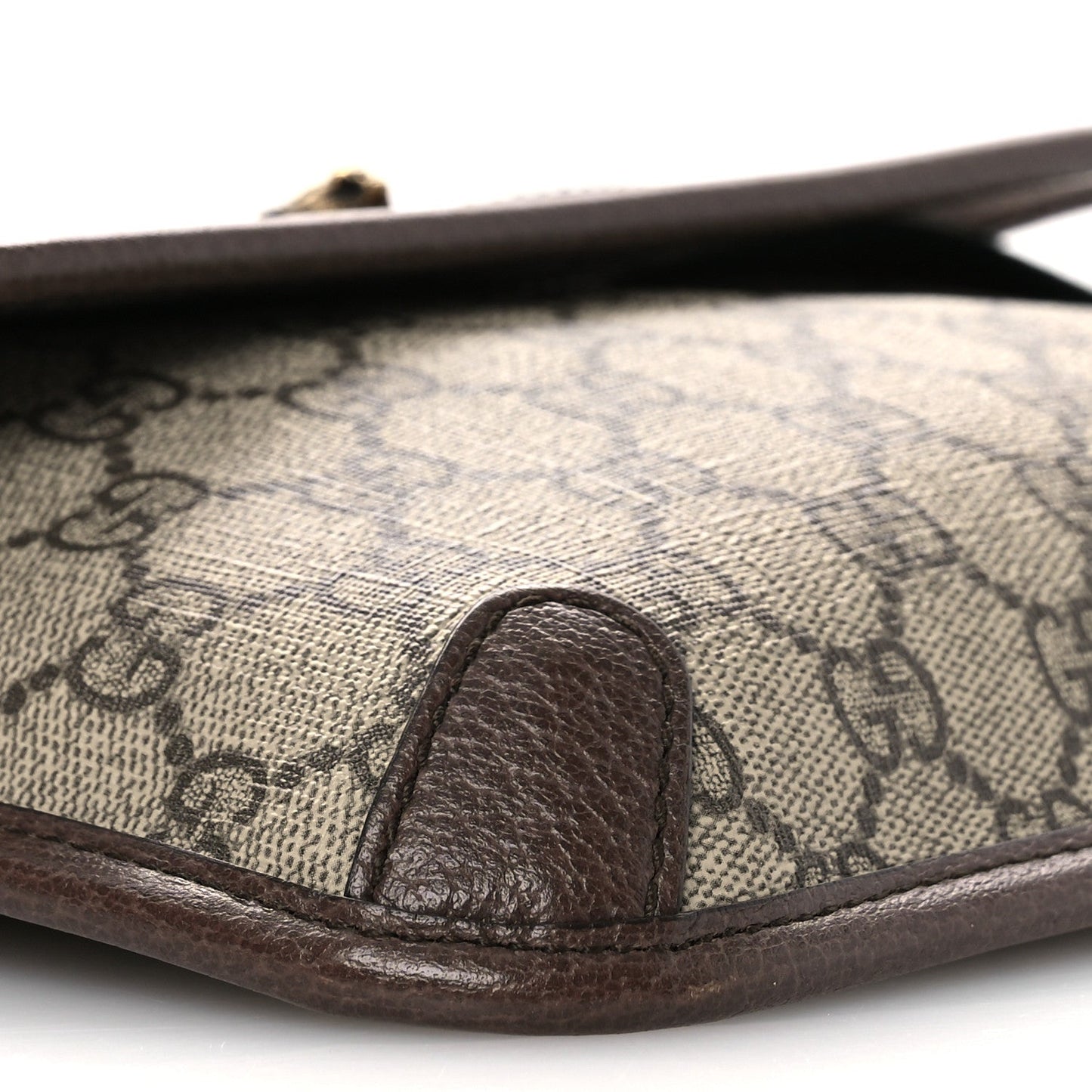 GG Supreme Monogram Neo Vintage Web Belt Bag Brown