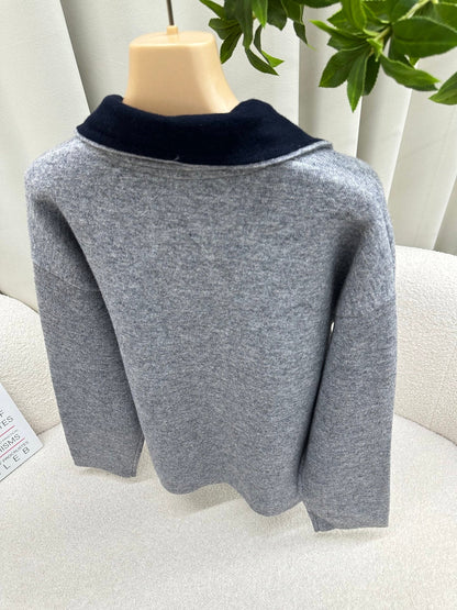 Miumiu 2026 Zip-up Top Grey Cashmere