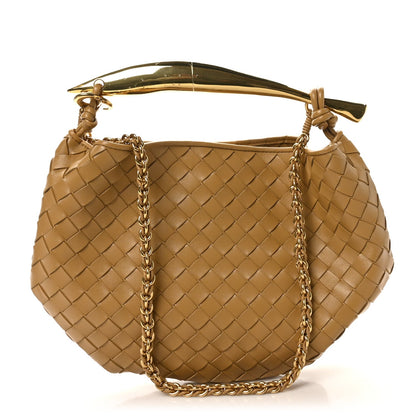 Nappa Intrecciato Sardine With Chain Bag Dark Praline