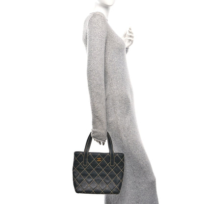 Calfskin Wild Stitch Tote Black