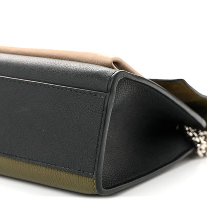 Soft Calfskin Mylockme Chain Bag BB Smokey Brown Green