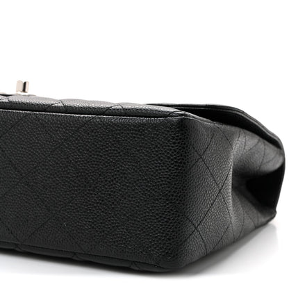 Caviar Quilted Jumbo Single Flap Black
