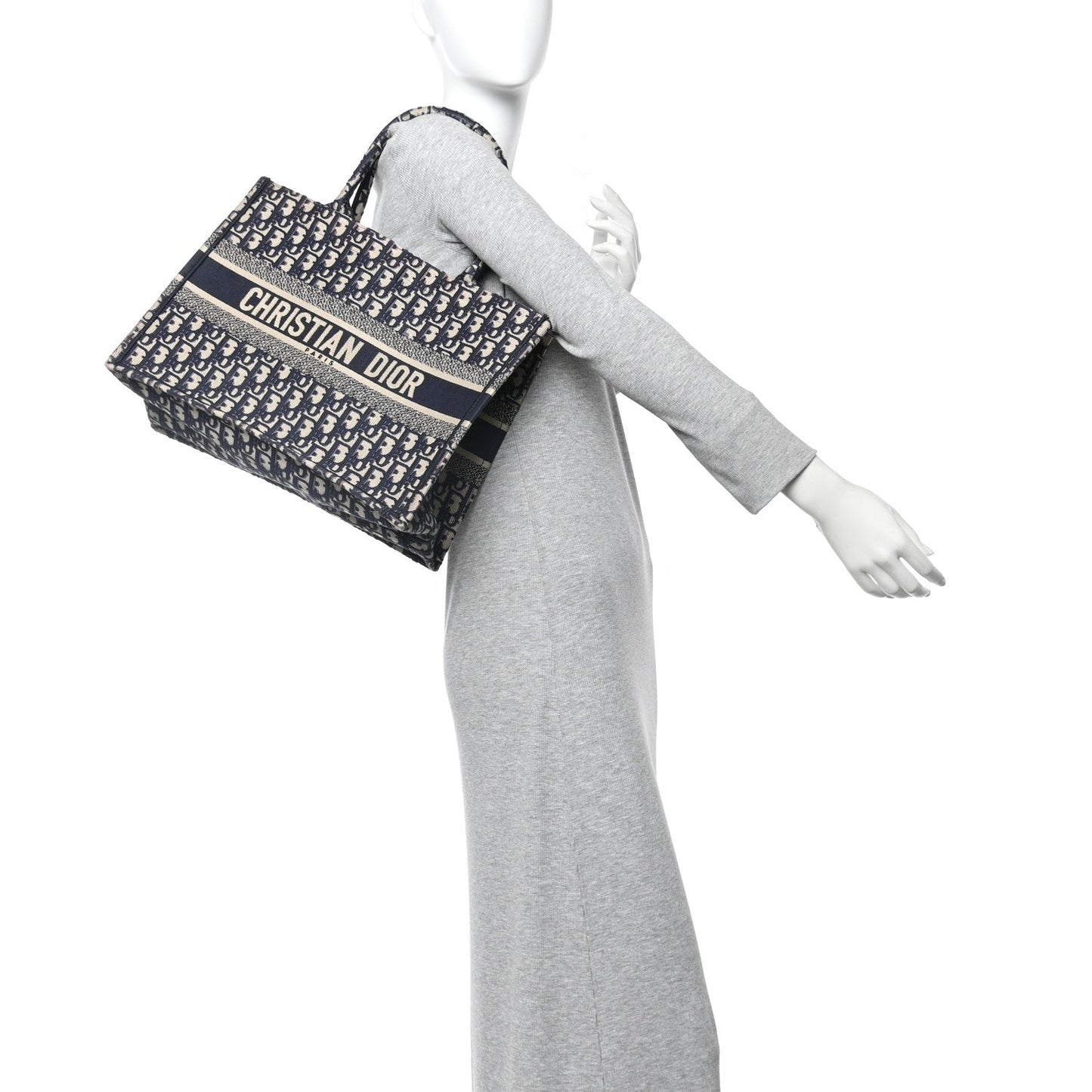 Oblique Medium Book Tote Blue Multicolor
