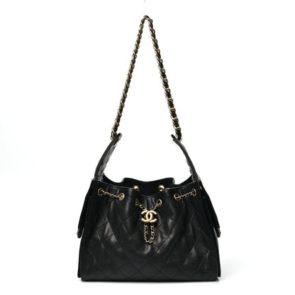 Caviar Quilted Small Chanel 25 Handbag Black