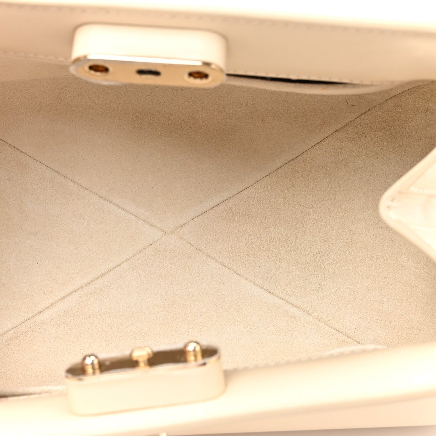 Calfskin Small Key Shoulder Bag Dusty Ivory