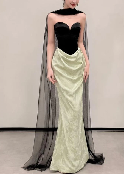 Mermaid Sweetheart Satin Long Prom Dress, Evening Dress cg26185