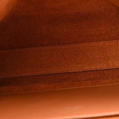 Calfskin Crocodile Embossed Suede Medium Reversible Monogram Kate Satchel Military Taupe