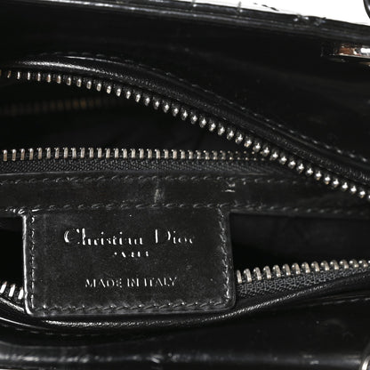 Patent Cannage Medium Lady Dior Black
