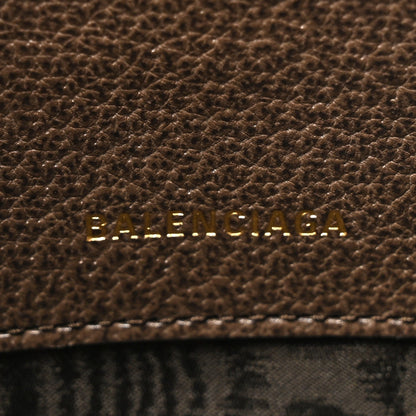 X BALENCIAGA BB Supreme Monogram Calfskin Web Mini Jackie 1961 Hobo Beige Ebony
