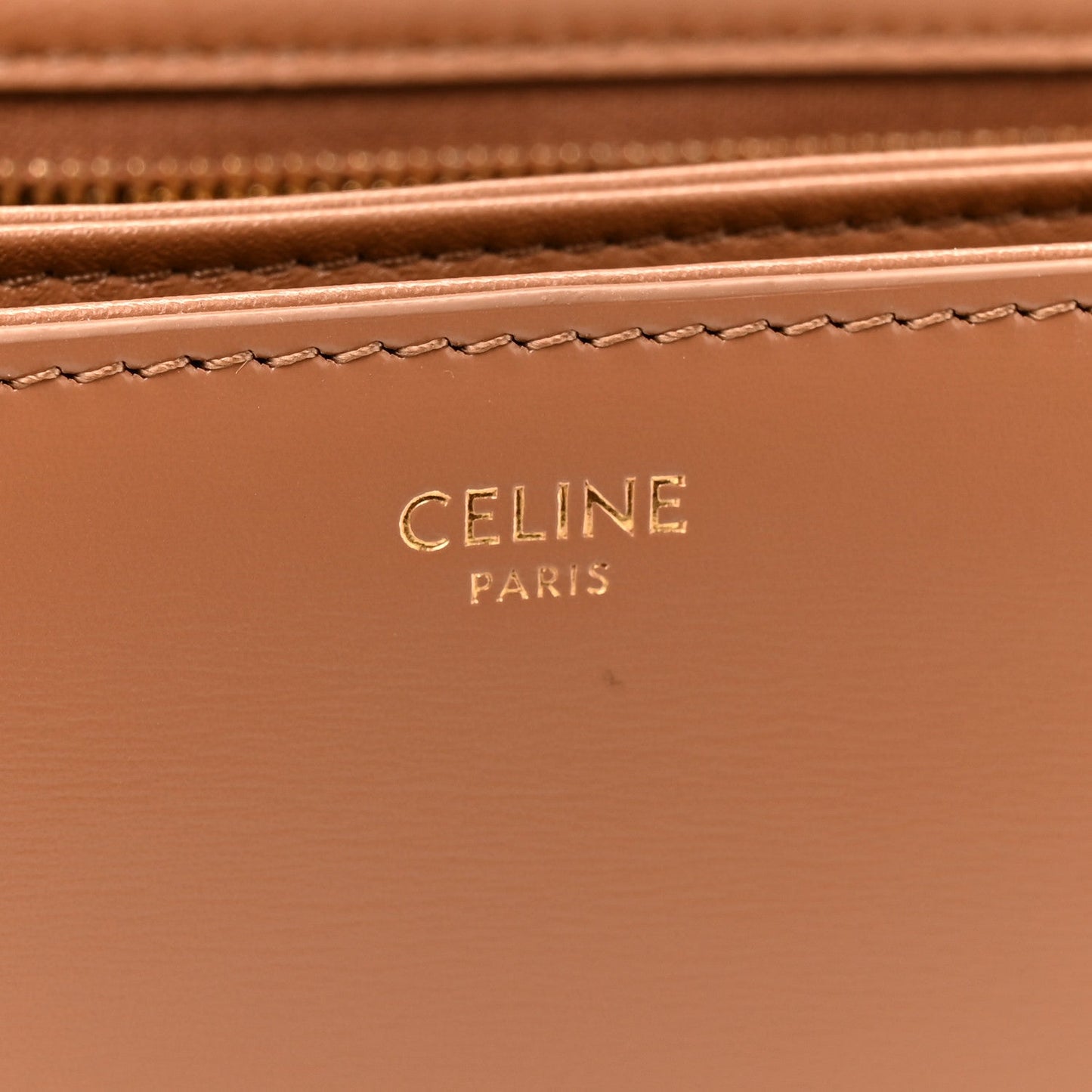 Shiny Calfskin Medium Triomphe Bronze