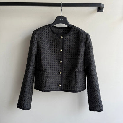 CD 25 Crew Neck Jacket Black Polyester Nylon