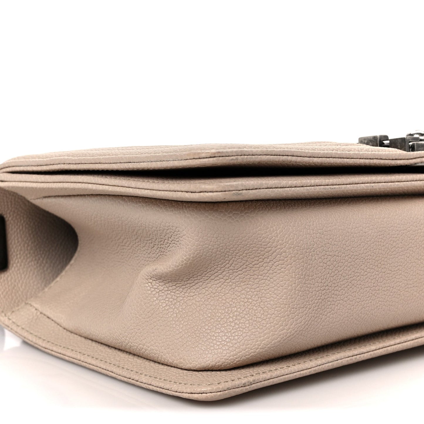 Caviar Quilted Medium Boy Flap Beige